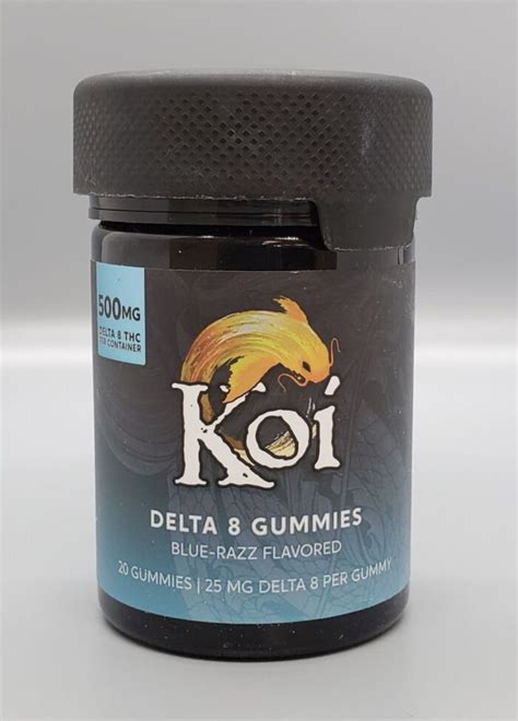 Koi Delta 8 500mg Gummies Blue Razz Revived Inc