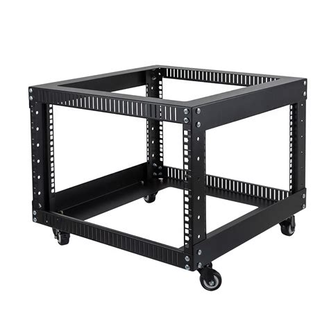 Riveco U Open Frame Server Rack With Wheels Heavy Duty Post Quick