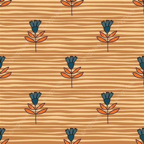 Flower Seamless Pattern In Naive Art Style Background Flower Naive