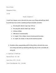 Dropbox Assignment 1 Docx Brevin Thomas Management Science 1 12 20