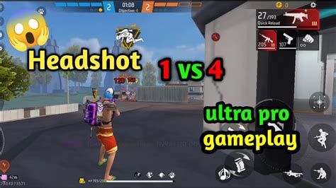 Free Fire 🔥 Headshot Onetap 👺 Ultra Level Gameplay 😱😱 Solo Vs Squad