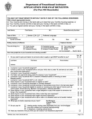 Printable Application For Snap Benefits - Fill Online, Printable ...