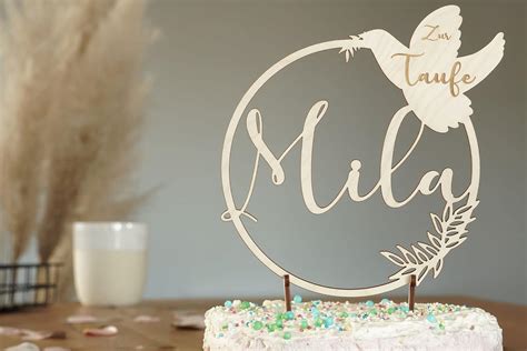 Cake Topper Taufe I Kommunion I Konfirmation I Glaube I Kuchentopper I