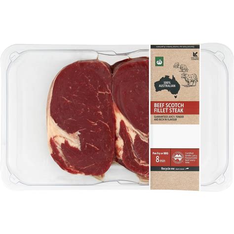 Woolworths Beef Scotch Fillet Steak Medium 280g 800g Woolworths