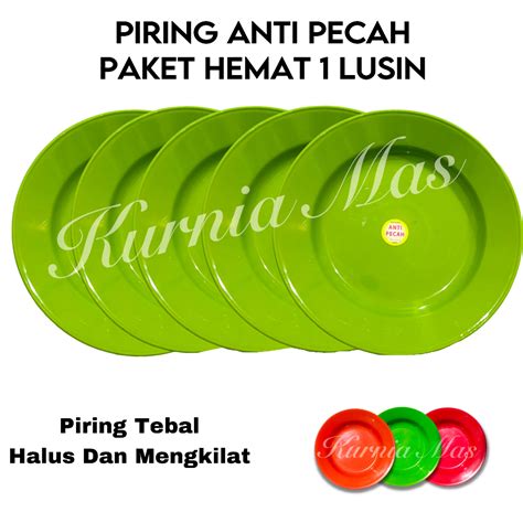 Jual Set Piring Makan Anti Pecah Piring Plastik Semi Melamin Piring