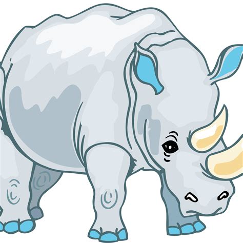 Rhino In Green By Jackie Farnsworth Clip Art Library