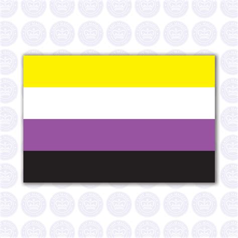 Non Binary Pride Flag Decal Non Binary Sticker Enby Pride Etsy