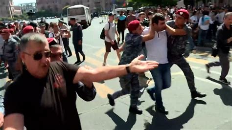 Protesters Detained In Yerevan While Calling For Removal Of Armenian