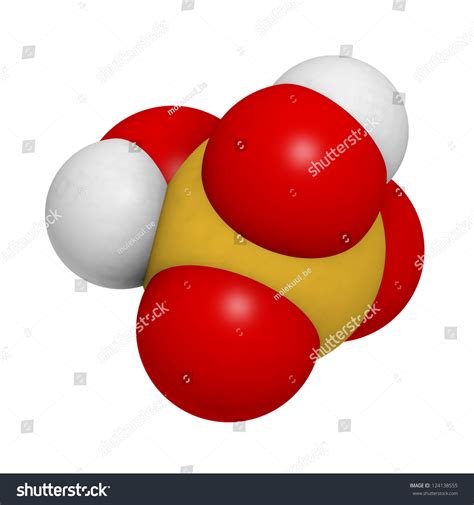 Sulfuric Acid H So Oil Vitriol Molecule Stock Illustration