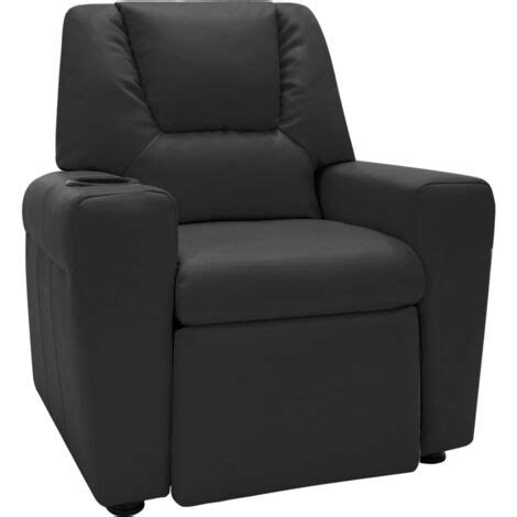 KinderSessel Relaxsessel Ruhesessel TV Sessel Kunstleder Schwarz DE25951