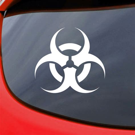 Biohazard Sign Car Decal Vinyl Sticker Window Bumper Etsy Uk