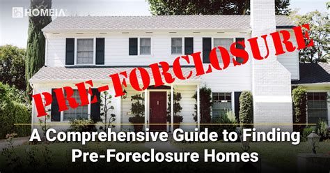 A Comprehensive Guide to Finding Pre-Foreclosure Homes | HOMEiA