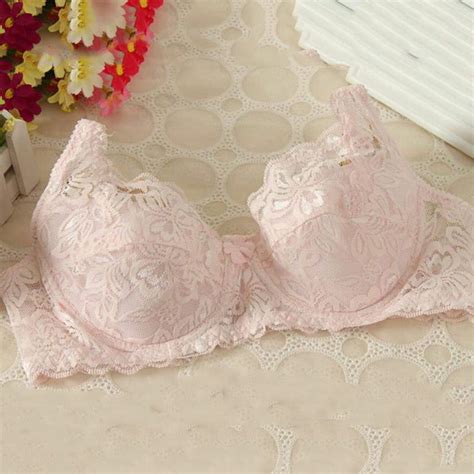 Cheap Sexy Thin Lace No Steel Ring Cotton Cup Bow Gathered Bra Joom