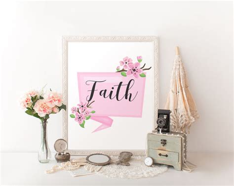 Wall Art Faith Hope Love Digital Print Faith Hope Love Poster Art Fait ...