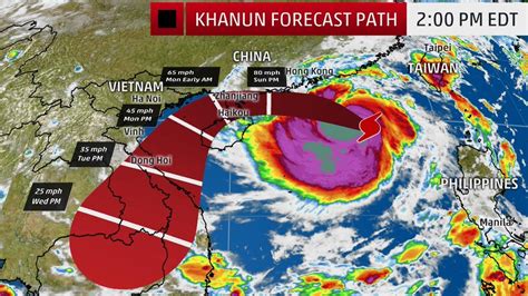 Typhoon Khanun Is Expected To Hit Southern China And Vietnam Into Early