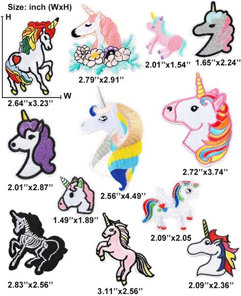 12 Unicorn Iron On Patches For Clothing Girls Unicorn Etsy