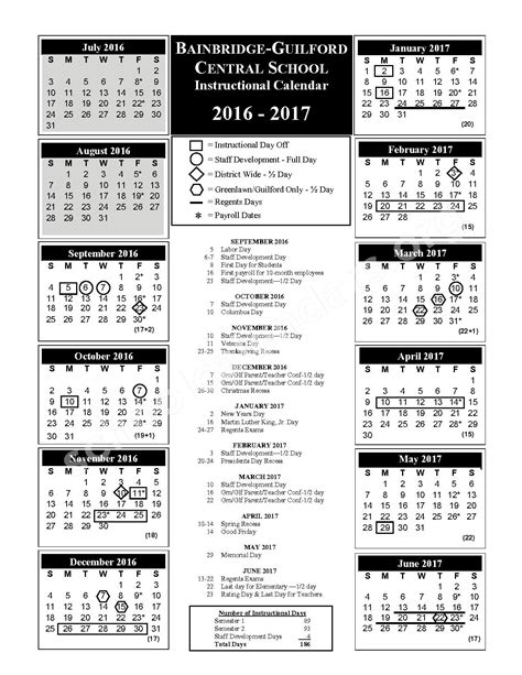 Bainbridge-Guilford Central School District Calendars – Bainbridge, NY