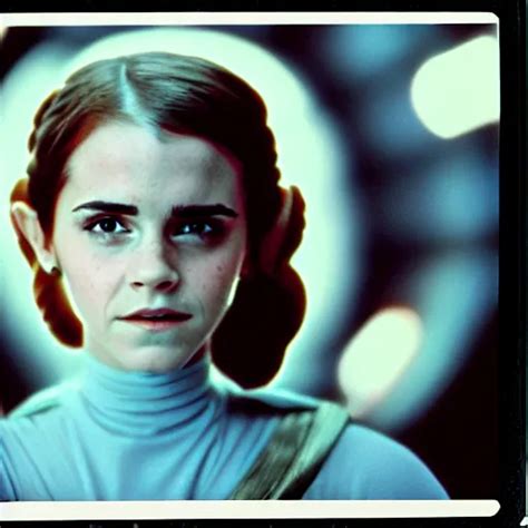 Film Still Of Emma Watson As Princess Leia Organa In Stable Diffusion