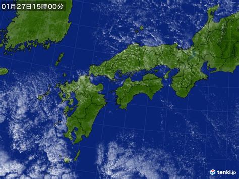 過去の気象衛星西日本2024年01月27日 日本気象協会 Tenkijp