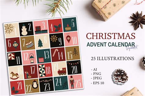 CHRISTMAS Advent Calendar By Dysenkart | TheHungryJPEG