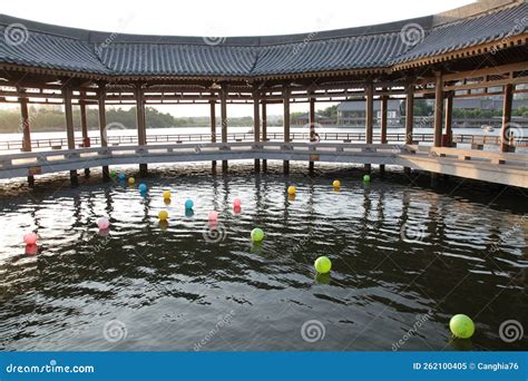 Xi An Qujiang Lake South Lake Heritage Park Shaanxi Province Editorial