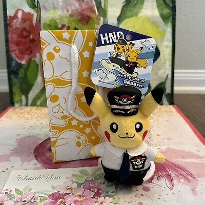 New Japan Pok Mon Haneda Airport Hnd Limited Ed Pilot Pikachu Plush