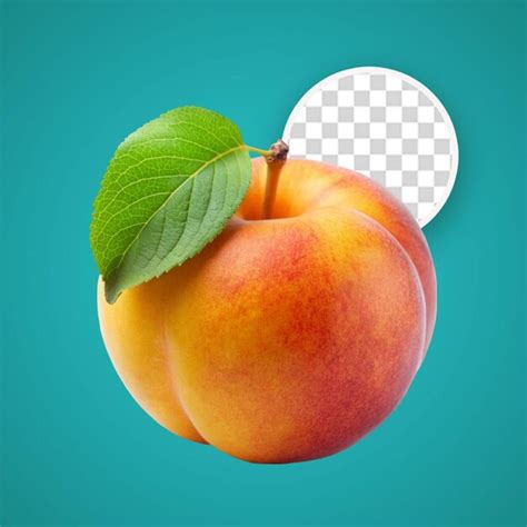 Premium Psd Peach Fruit Isolated On Transparent Background