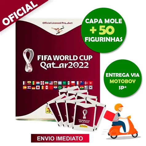 Álbum Copa do Mundo 2022 Capa Mole Oficial 50 Figurinhas