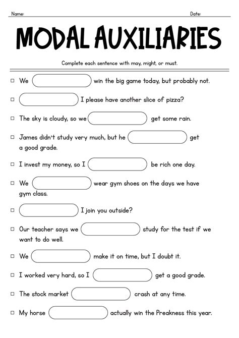 14 Modals Esl Worksheets Free Pdf At