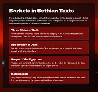 gnostic doctrine barbelo   mother   aeons  sethian gnosticism