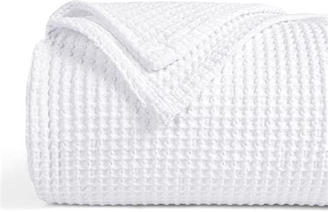 Phf 100 Cotton Waffle Weave Blanket King Size 104 X 90