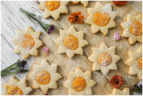 Summer Solstice Sun Cookies with Lemon Curd