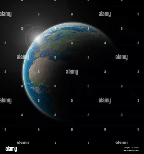 Blue planet earth in space Stock Photo - Alamy