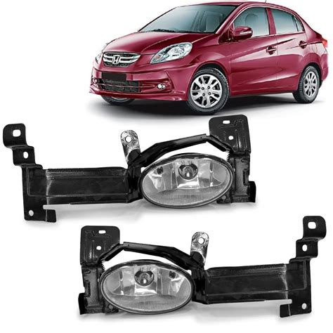 Kingsway Car Fog Lights Lamps With Bezel And Wiring For Honda Amaze