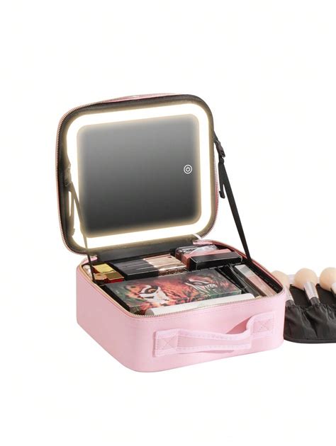 Travel Makeup Bag With Led Mirror Cosmetic Bag Organizer Bag Makeup