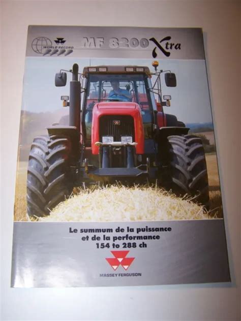 PJ PROSPECTUS BROCHURE TRACTEUR Massey Ferguson MF 8200 Xtra EUR 6 30