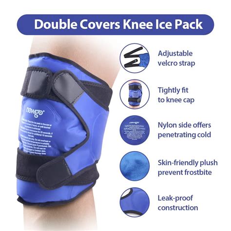 Newgo Reusable Gel Knee Ice Pack For Surgery Recovery Cold