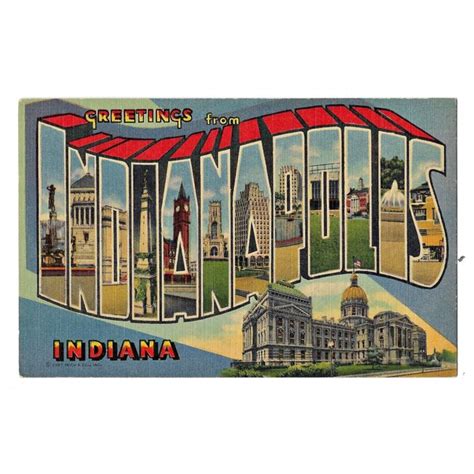 Indiana Postcard Etsy