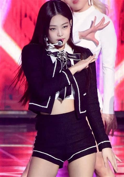 Sparkling Black Tweed Jacket Jennie Blackpink K Fashion At Fashionchingu Stage Outfits