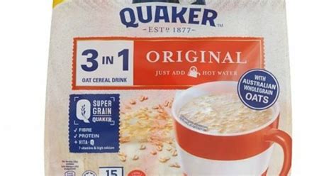 Quaker Original Oats In With Australian Wholegrain Oats Sachets