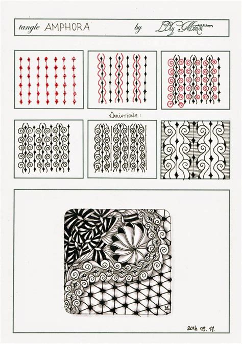 Lily S Tangles My New Tangle Pattern Amphora Zentangle Art Easy Zentangle Patterns Tangle