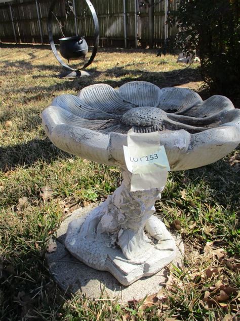 Cement Bird Bath EstateSales Org