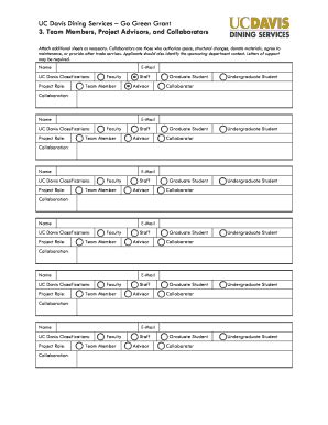 Fillable Online Dining Ucdavis Uc Davis Dining Services Go Green Grant