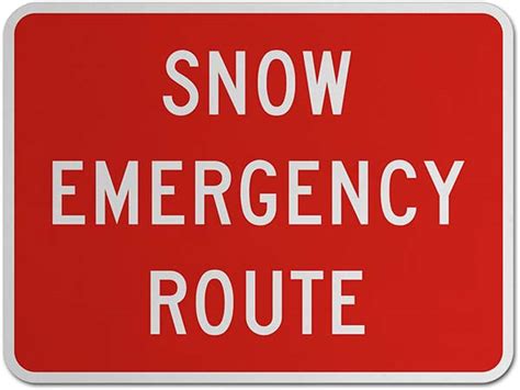 Snow Emergency Route Sign - Get 10% Off Now