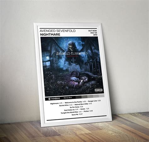 Avenged Sevenfold Poster Nightmare Poster 4 Color Metal Music Poster ...