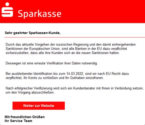 Vorsicht Sparkasse Phishing Email Computerhilfen De