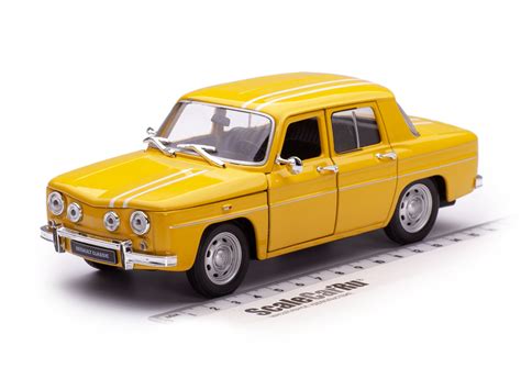masshtabnaya model renault  gordini  zheltyy  belym