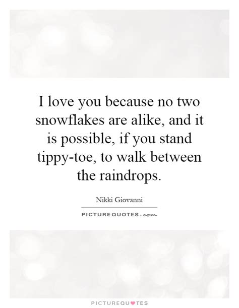 I Love You Because No Two Snowflakes Are Alike And It Is Picture