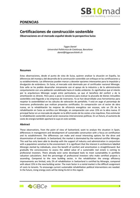 Certificaciones De Construcción Sostenible