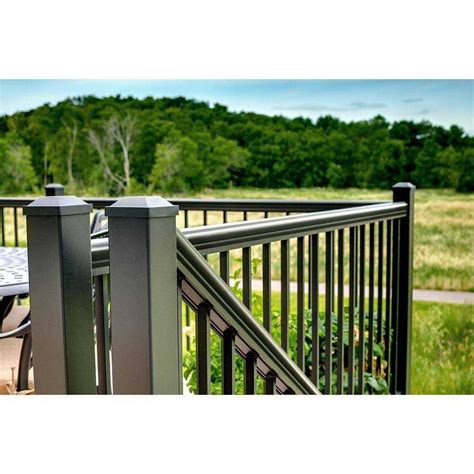 Aria Railing 36 In X 6 Ft Powder Coated Aluminum Preassembled Deck